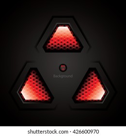 Abstract background, metallic red brochure, vector