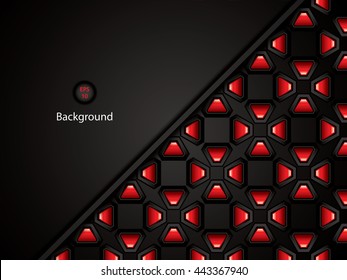 Abstract background, metallic red brochure, vector