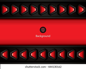 Abstract background, metallic red brochure, vector