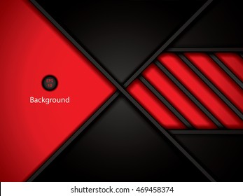 Abstract background, metallic red brochure, vector