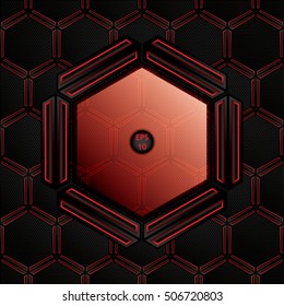 Abstract background, metallic red brochure, vector