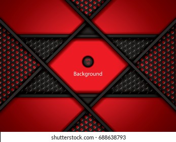 Abstract background, metallic red brochure, vector