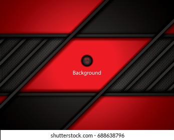 Abstract background, metallic red brochure, vector
