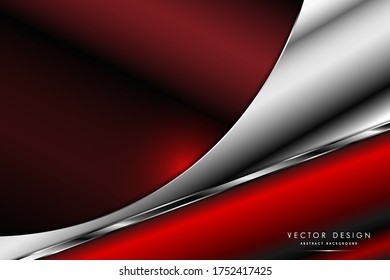 Abstract background. Metallic of red with dark space. Modern design. Vector illustration. Eps10
