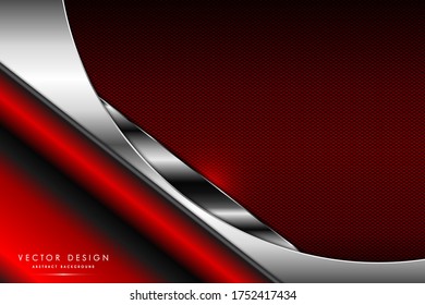 Abstract background. Metallic of red with dark space. Modern design. Vector illustration. Eps10