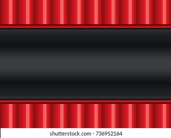 Abstract background, metallic red wall, vector illustration