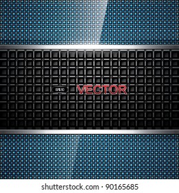 Abstract background, metallic silver banners, vector