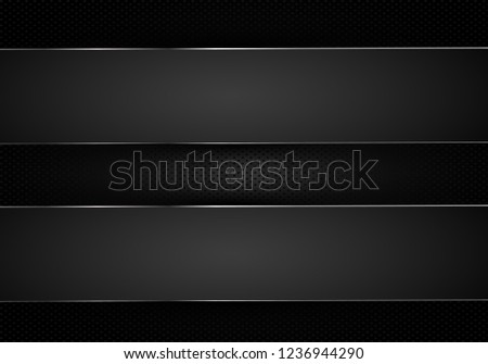 Abstract background, metallic silver banners, vector.