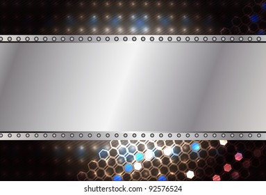 Abstract background metallic technology, vector.