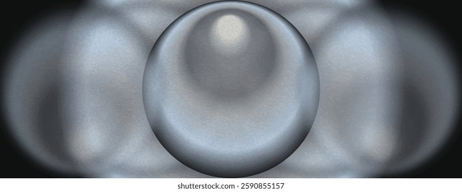 Abstract background with a metallic texture. The background features a silver color with a circular pattern. Silver background, metallic background.