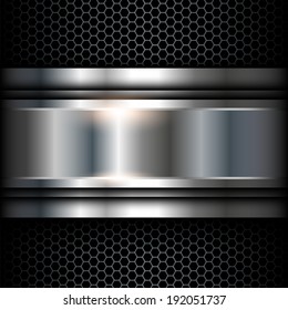 Abstract background metallic, vector shiny illustration.