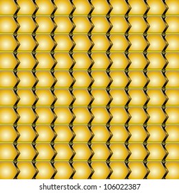Abstract background, metallic yellow brochure, vector