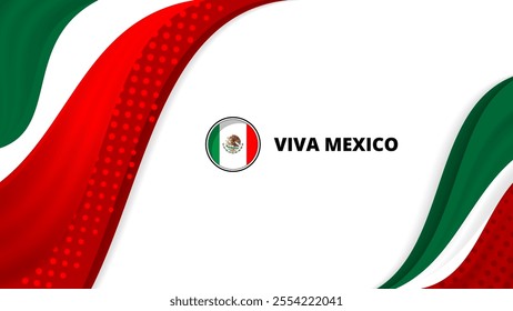 Abstract background of Mexico color flag concept for Nation day and other national events