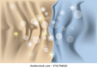 
abstract background with milk sand and blue sea. view from above. shimmery background with shine. Vector