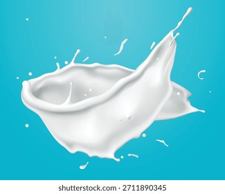 Fondo abstracto de forma de espiral de leche, Vector de ilustración y diseño.