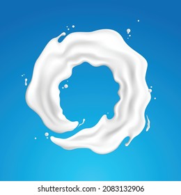 Abstract background with milk swirl concept of dairy products for health care, vector illustration and design.