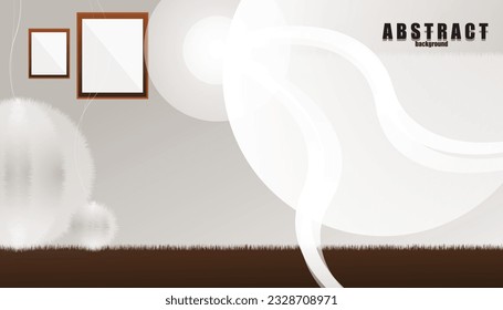 abstract background minimal color tone with furniture poster room. bright background. luxury decoration. wallpaper art illustrator