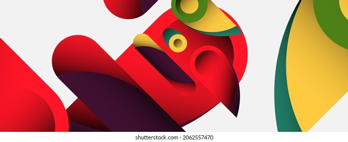 Antecedentes abstractos. círculos geométricos mínimos y formas redondeadas con efectos de sombra profundos. Plantilla de negocios de tecnología moderna para banner o fondo de papel tapiz