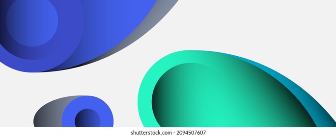 Abstract background. Minimal geometric circles and round style shapes with deep shadow effects. Trendy technology business template for wallpaper banner or background