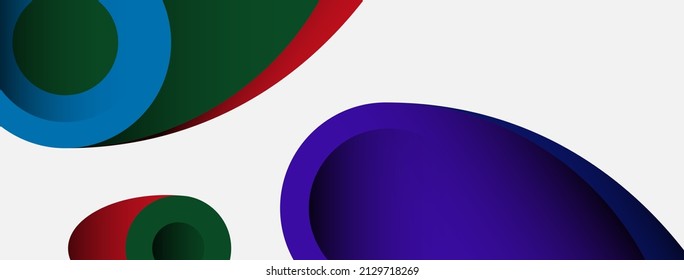 Abstrakter Hintergrund. Minimale geometrische Kreise und runde Formen mit tiefer Schattenwirkung. Trendtechnologie-Business-Vorlage für Bildschirmhintergründe oder Hintergrundbilder
