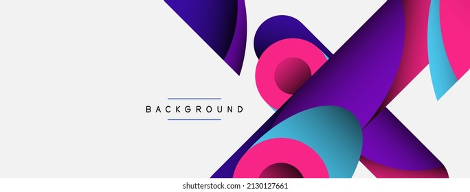 Abstract background. Minimal geometric circles and round style shapes with deep shadow effects. Trendy technology business template for wallpaper banner or background