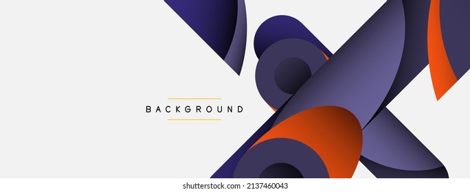 Antecedentes abstractos. círculos geométricos mínimos y formas redondeadas con efectos de sombra profundos. Plantilla de negocios de tecnología moderna para banner o fondo de papel tapiz