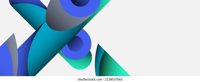 Abstract background. Minimal geometric circles and round style shapes with deep shadow effects. Trendy technology business template for wallpaper banner or background