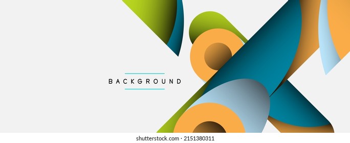 Abstract background. Minimal geometric circles and round style shapes with deep shadow effects. Trendy technology business template for wallpaper banner or background
