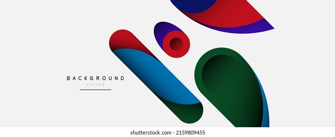 Antecedentes abstractos. círculos geométricos mínimos y formas redondeadas con efectos de sombra profundos. Plantilla de negocios de tecnología moderna para banner o fondo de papel tapiz