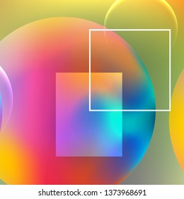 Abstract background. Minimal geometric design. Modern abstract cover. Dynamic shapes composition. 