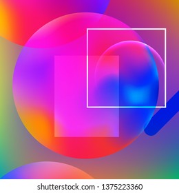 Abstract background. Minimal geometric design. Modern abstract cover. Dynamic shapes composition. 