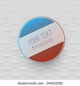 Abstract Background with Minimal Round Text Box Design - Eps 10 Vector Illustration