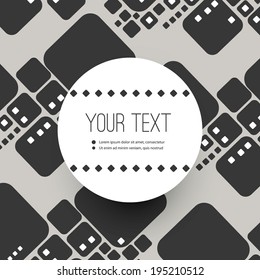 Abstract Background with Minimal Round Text Box Design - Eps 10 Vector Illustration