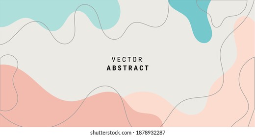 fondo abstracto con un estilo de diseño mínimo con formas de arte, línea y espacio de copia para texto. Plantilla de diseño para medios sociales y sitios web