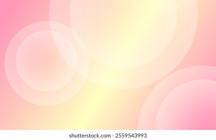 abstract background. Minimalist banner background, pastel colors, yellow and pink gradations. Geometric circle effect style.