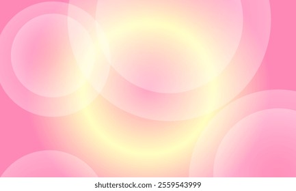 abstract background. Minimalist banner background, pastel colors, yellow and pink gradations. Geometric circle effect style.