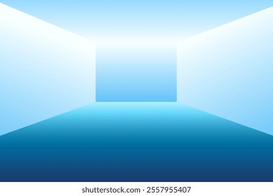 Abstract background with minimalist blue wall style. Blue gradient, elegant blue
