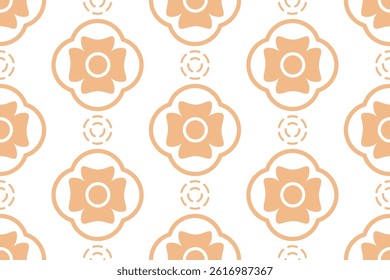Abstract background with abstract minimalist flower seamless pattern 