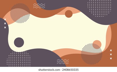 Abstrakter Hintergrund minimalistisch, handgezeichnet mit geometrischen und organischen Formen in verschiedenen Brauntönen. einfache, trendige, flache Vektorgrafik
