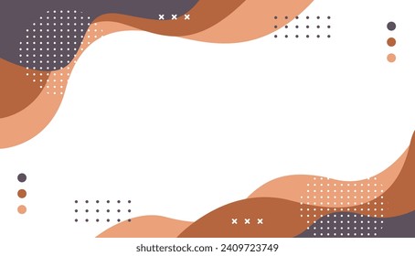Abstract background minimalist, hand-drawn with geometric and organic shapes in different shades of brown. simple trendy flat vector illustration
