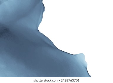 Abstract background in minimalist style. Sea wave, smooth water pattern on a white surface. Elegant backdrop, border made of watercolor paint. Trendy design element, vector graphic illustration.