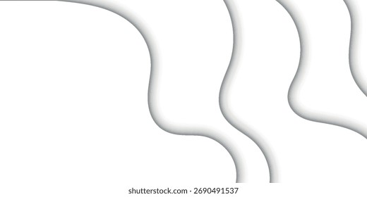 Abstract background with minimalist white wave style. Modern fluid shape background concept for wallpapers, websites, brochures, banners, certificates, and presentations.