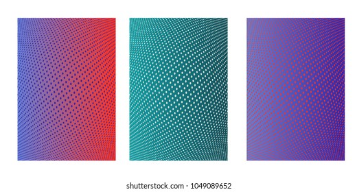Abstract background. Minimalistic cover design templates. Set of layouts for covers of books, phones,albums, notebooks, reports, magazines. Line halftone gradient effect. Geometric mock-up texture