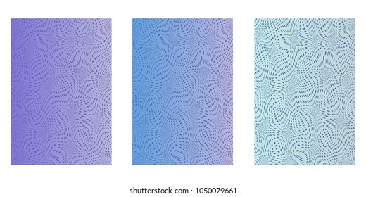 Abstract background. Minimalistic cover design templates. Set of layouts for covers of books, phones,albums, notebooks, reports, magazines. Line halftone gradient effect. Geometric mock-up texture
