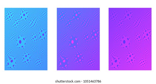 Abstract background. Minimalistic cover design templates. Set of layouts for covers of books, phones,albums, notebooks, reports, magazines. Line halftone gradient effect. Geometric mock-up texture