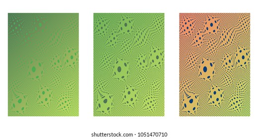 Abstract background. Minimalistic cover design templates. Set of layouts for covers of books, phones,albums, notebooks, reports, magazines. Line halftone gradient effect. Geometric mock-up texture