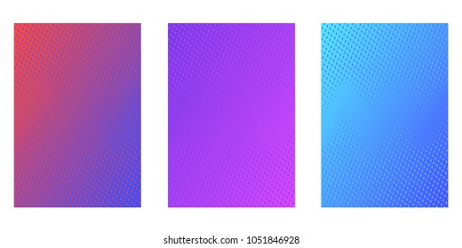 Abstract background. Minimalistic cover design templates. Set of layouts for covers of books, phones,albums, notebooks, reports, magazines. Line halftone gradient effect. Geometric mock-up texture