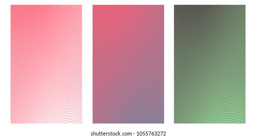 Abstract background. Minimalistic cover design templates. Set of layouts for covers of books, phones,albums, notebooks, reports, magazines. Line halftone gradient effect. Geometric mock-up texture