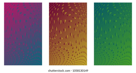 Abstract background. Minimalistic cover design templates. Set of layouts for covers of books, phones,albums, notebooks, reports, magazines. Line halftone gradient effect. Geometric mock-up texture