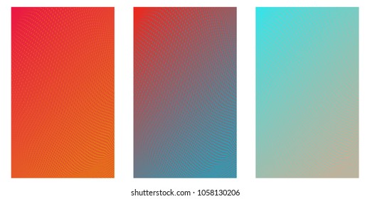 Abstract background. Minimalistic cover design templates. Set of layouts for covers of books, phones,albums, notebooks, reports, magazines. Line halftone gradient effect. Geometric mock-up texture
